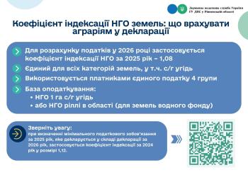 Коефіцієнт індексації НГО земель: що врахувати аграріям у декларації